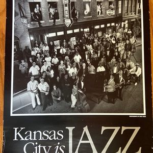 Kansas City is Jazz  1996  poster 18x24” with famous people listed on back used